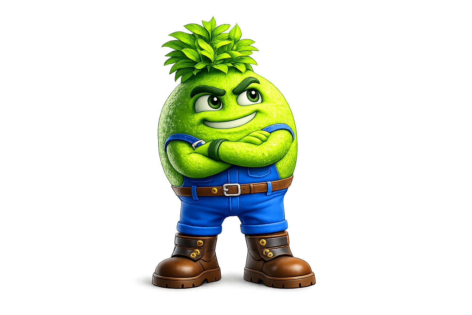 Mascote Limãozinho Bravo comunicando